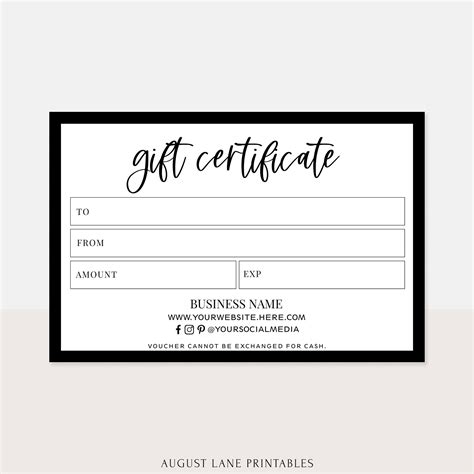 Elegant Gift Certificate Design