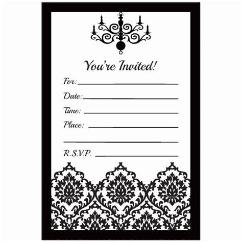 Black and White Invitation Templates