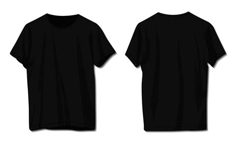 Black Blank T-Shirt Template Colorful Design