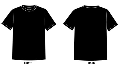 Black Blank T-Shirt Template Illustration Design