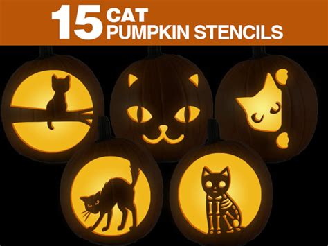 Black Cat Pumpkin Stencil