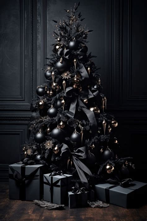 Black Christmas Tree Decorations