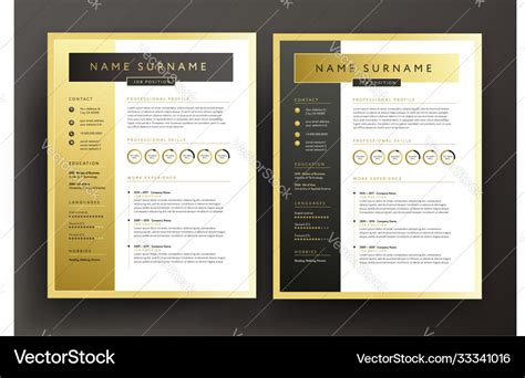 Black and Gold Resume Template