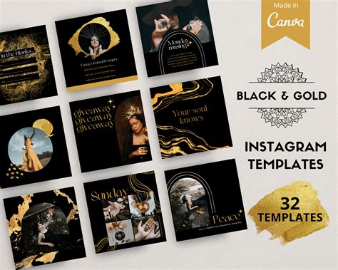 Black and Gold Social Media Template Idea