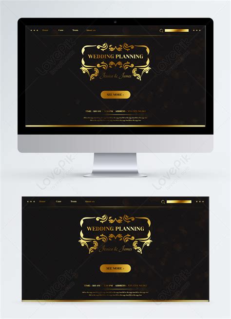 Black and Gold Website Template Example