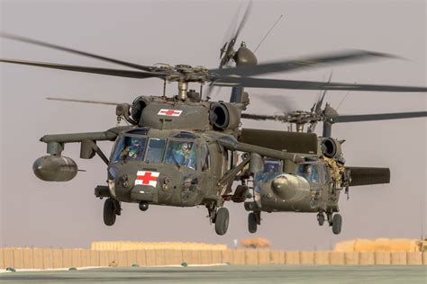 Black Hawk helicopter in medevac configuration