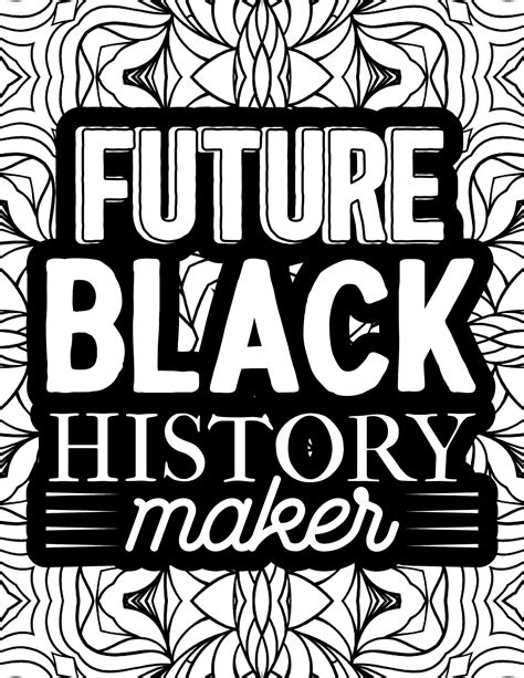 Black History Month coloring pages for adults