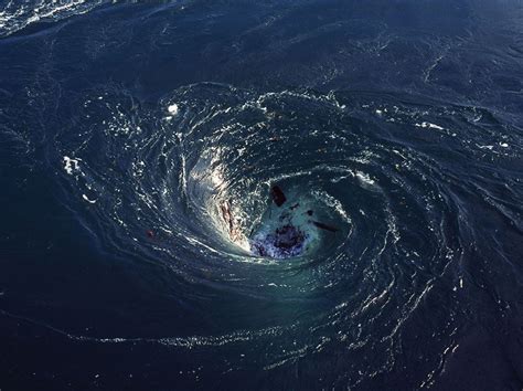 Image of black hole in the ocean depths