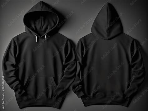 Black hoodie design with creative graphics