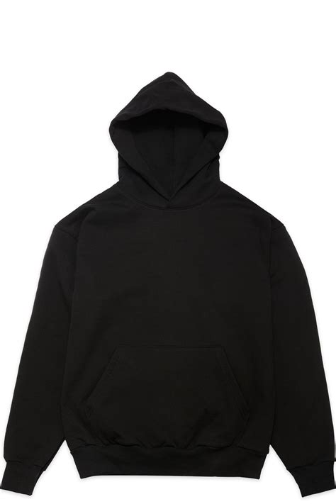 Black hoodie design with minimalist graphics