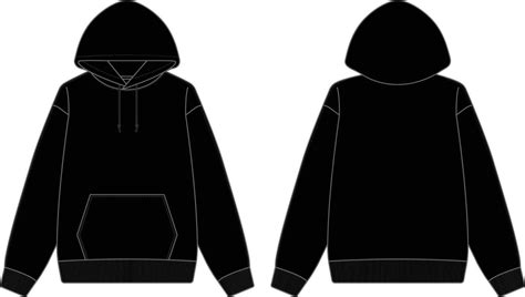 Customizable Black Hoodie Design Template