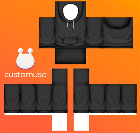 Customizable Black Hoodie Template