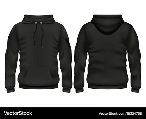 Customizable Black Hoodie Template Design 1