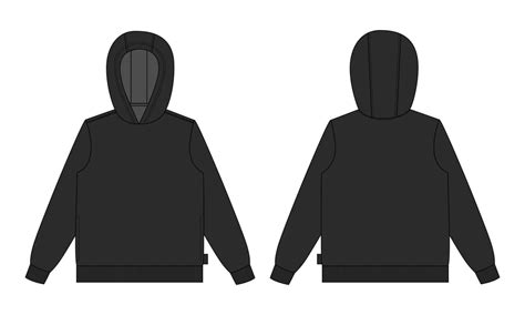 Black Hoodie Template PNG Design 2