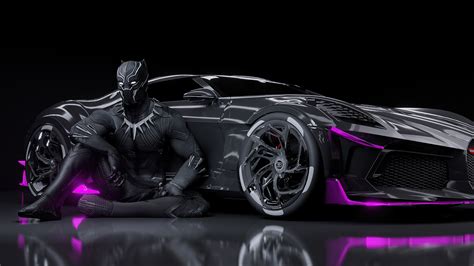 Black Panther's car coloring page