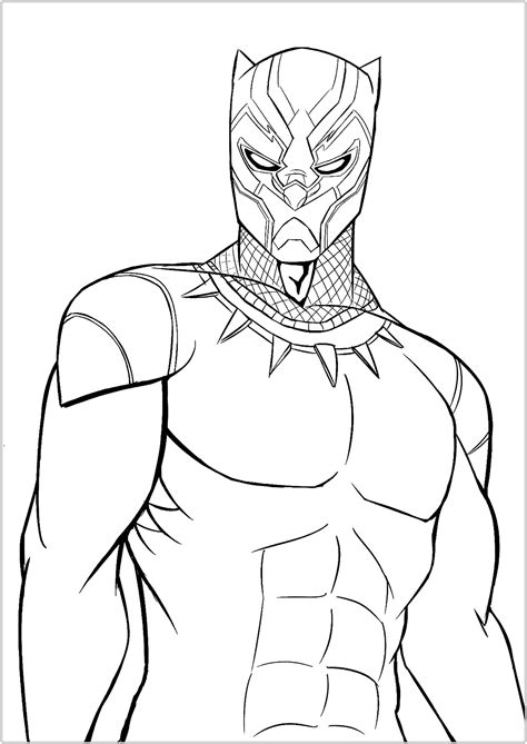 Black Panther Coloring Pages for Elementary School