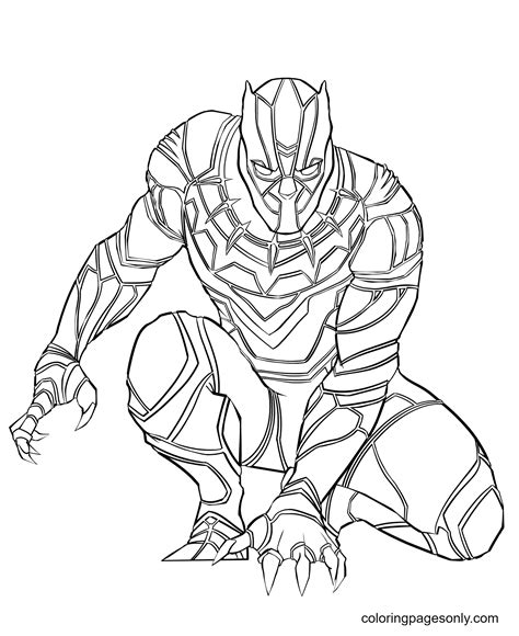 Black Panther Coloring Pages for Preschool