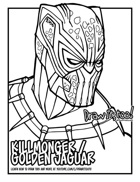 Black Panther Killmonger Coloring Pages