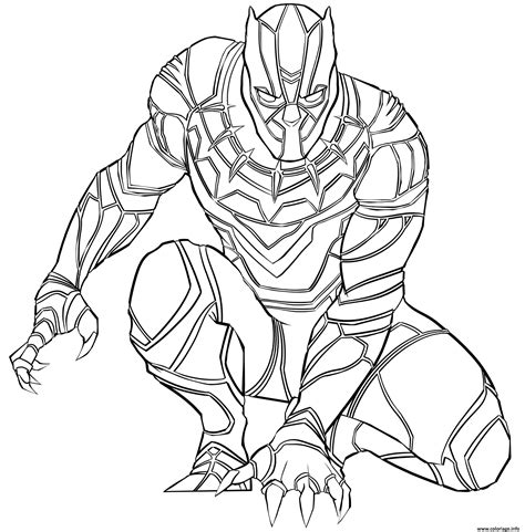 Black Panther T'Challa Coloring Pages