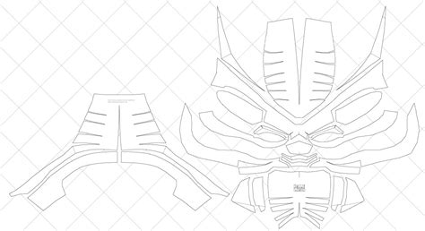 Black Panther Helmet Template 1