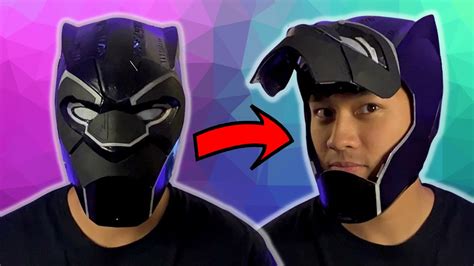 Black Panther Helmet Template DIY Cardboard Craft