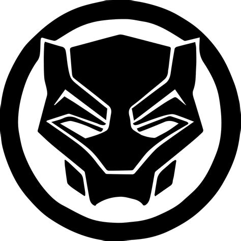 Black Panther logo coloring page