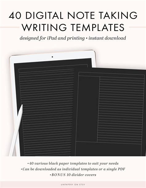 Goodnotes Black Paper Templates Mac