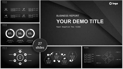 Black PowerPoint Templates for Business Presentations