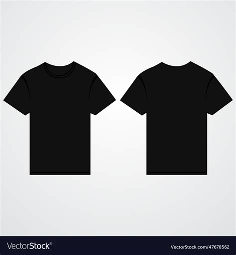 Black T-Shirt Template Design 3