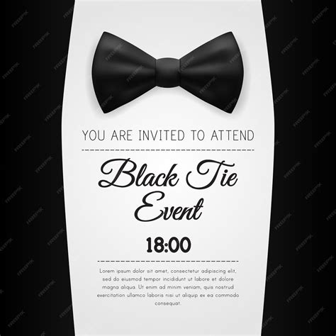 Black Tie Event Invitation Template