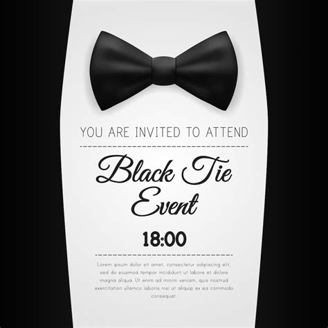 Black Tie Gala Invitation Template