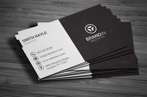 Black and White Business Card Template 1