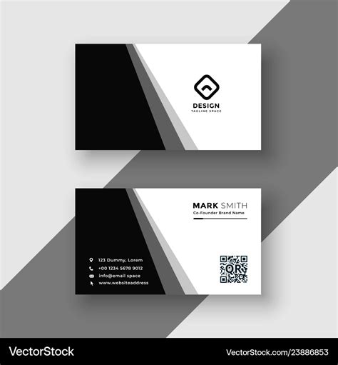 Black and White Business Card Template 10