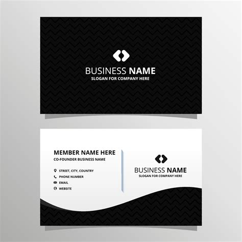 Black and White Business Card Template 2