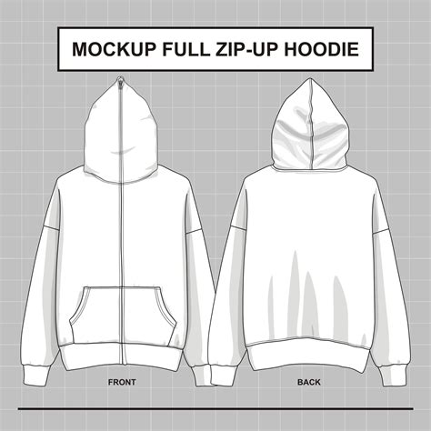 Black Zip Up Hoodie Template Design Ideas