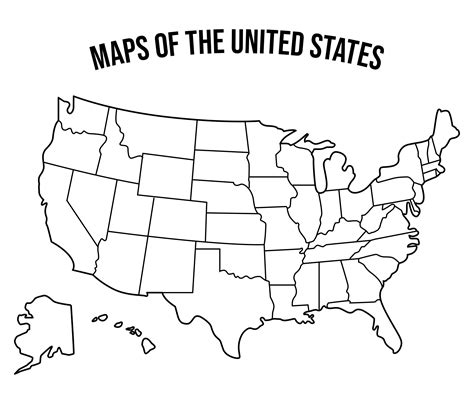 Blank 50 States Map Printable Activity