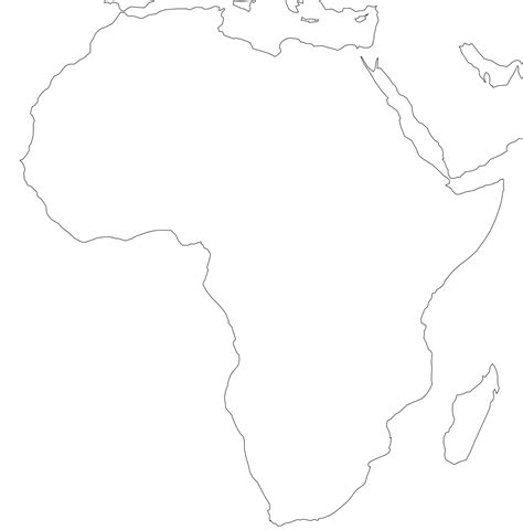 Blank Africa Map for Decorative Purposes