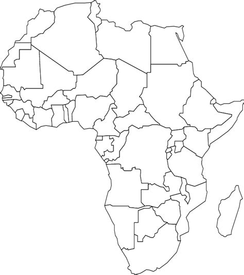 Blank Africa Map for Printing