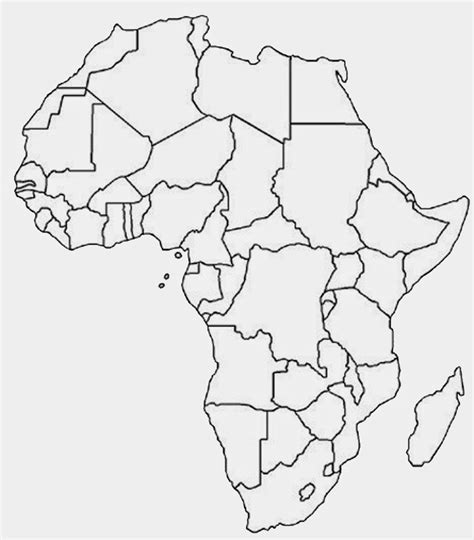 Blank Africa Map for Travel Planning