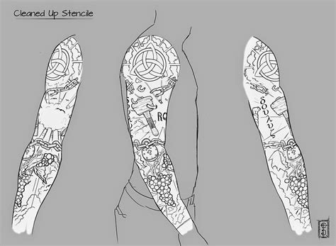 Blank Arm Tattoo Templates