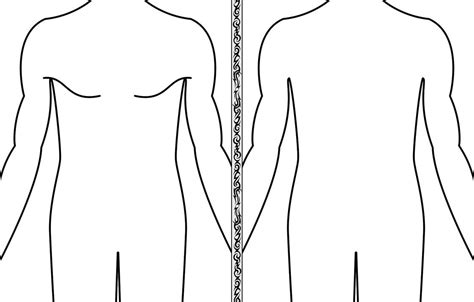 Blank back tattoo template