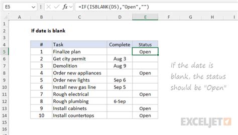 Blank Cell ISBLANK Function