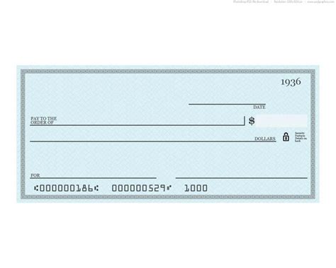 Blank Check Template Design