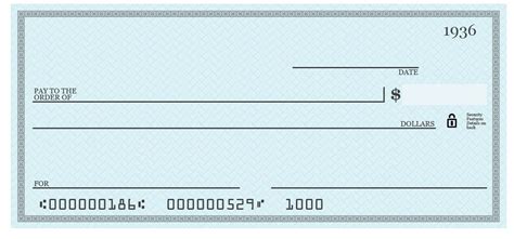 Blank Check Template Example