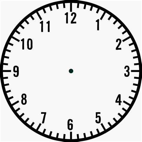 Blank clock face templates