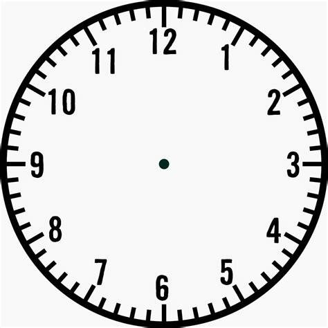 Blank Clock Face with Lines