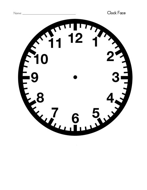 Blank clock printable templates