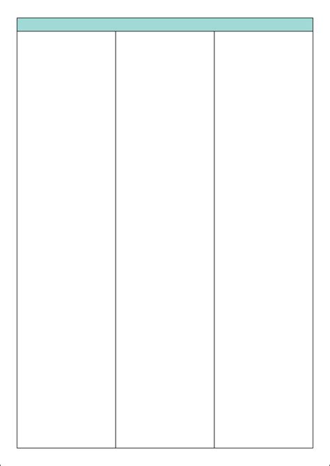 Blank Column Chart Template