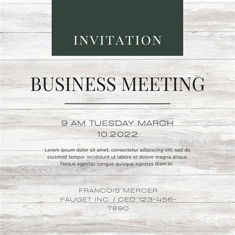 Blank Corporate Invitation Templates