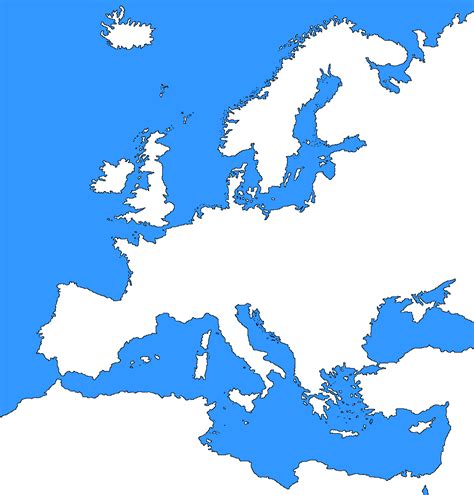 A blank map of Europe